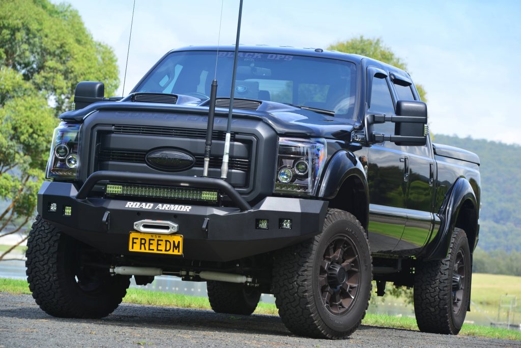 Harrison F-Trucks has given its muscly Ford F-Series some hardcore treatment on F250 and F350 variants with the Superduty Black Ops special editions. Harrison F-Trucks has given its muscly Ford F-Series some hardcore treatment on F250 and F350 variants with the Superduty Black Ops special editions.